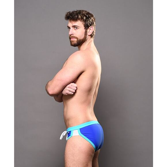 Andrew Christian Retro Mesh Bikini Blue Large - Picture 9 of 11